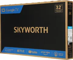 Телевизор LED Skyworth 32" 32E55G Google TV Frameless черный/черный HD 60Hz DVB-T DVB-T2 DVB-C DVB-S DVB-S2 USB WiFi Smart TV