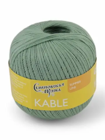 Пряжа Семеновская Kable (Кабле) 166216 базилик