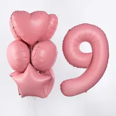 Шар F 18''/46 см, Круг, Сатин, Розовый, 1 шт.