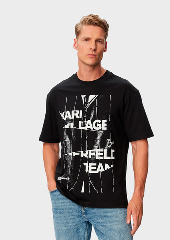 Футболка KARL LAGERFELD JEANS Relaxed Pinstripe Tee