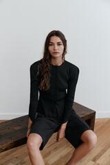ZARA КАРДИГАН С ПЫШНЫМИ РУКАВАМИ, ЧЕРНЫЙ