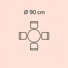 Стол Invitation Set Oak White Ø90 см