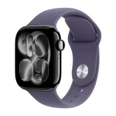 Умные часы Apple Watch Series 11 GPS, 42mm, Jet Black Aluminium Case with Purple Fog Sport Band, M/L