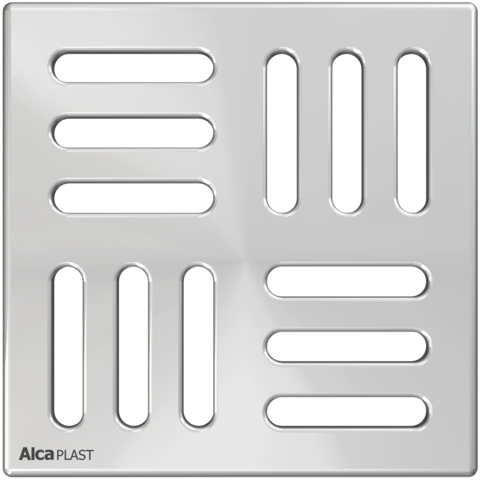Alcaplast MPV008 Решетка 102?102 мм нержавеющая сталь AISI 316L
