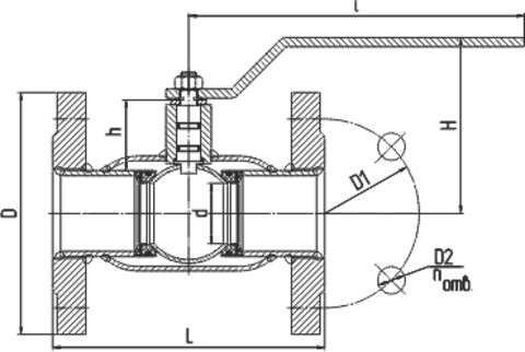 Конструкция LD КШ.Ц.Ф.GAS.200/150.016.Н/П.02 Ду200
