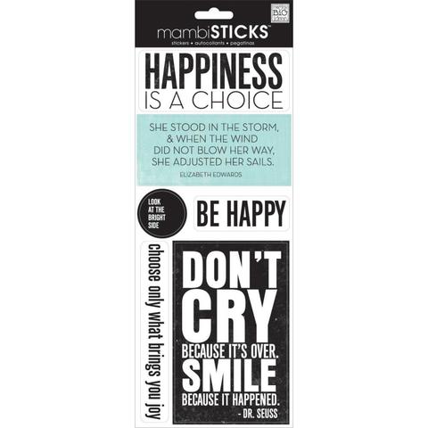 Стикеры  mambi Specialty Stickers Happiness Is A Choice 13х30 см