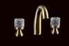 Boheme Crystal 317-CRST Смеситель для раковины на 3 отверстия, цвет: бронза
