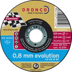 Абразивный отрезной диск AS 60 W 125х0,8 Dronco 1121000