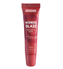LuxVisage Блеск-бальзам для губ WONDER GLAZE volume & care 104 Cherry Cola