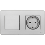 Выключатель одноклавишный - Legrand Inspiria - 10АХ 250В безвинтовые зажимы - алюминий — фото 7