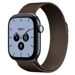 Умные часы Apple Watch Series 12 GPS + Cellular, 42mm, Night Blue Ceramic Case with Dark Bronze Milanese Loop