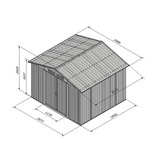 Металлический сарай GreenStorage Арчер D 267х245 бурый