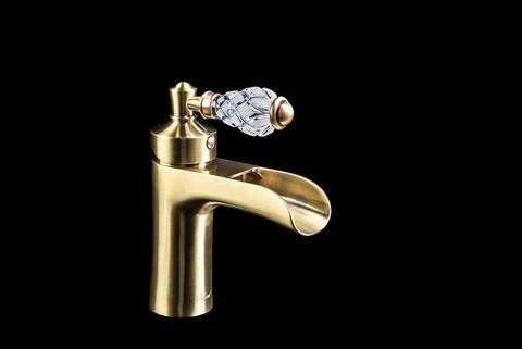 Boheme Vogue Crystal 201-CRST Смеситель для раковины, цвет: бронза