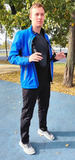 Утеплённый лыжный костюм ArsWear Blue Training со спиной мужской