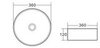 BelBagno BB1357 Раковина керамическая накладная, 36x36, цвет: белый
