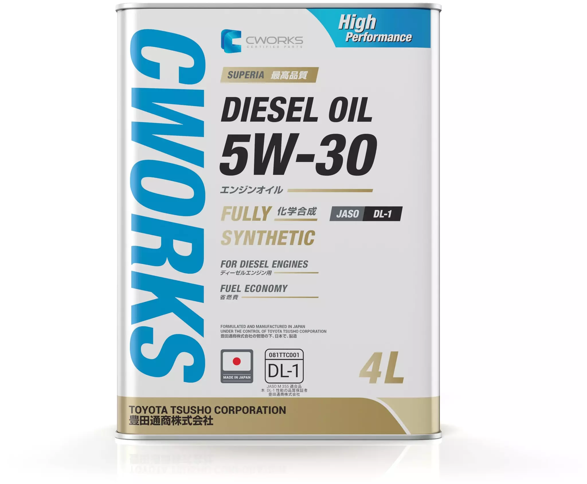 Масло моторное CWORKS SUPERIA DIESEL OIL 5W-30 синтетическое 4 л