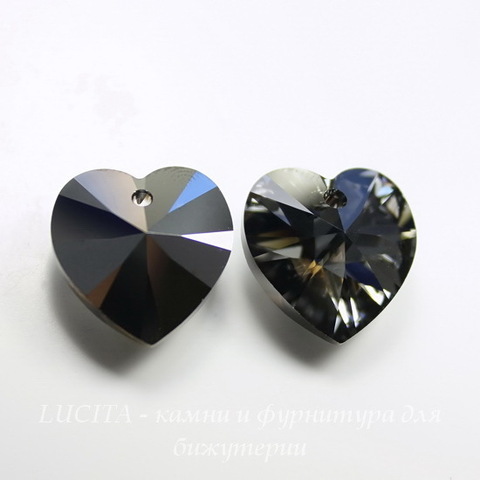 6228 Подвеска Сваровски Сердечко Crystal Silver Night (18х17,5 мм) ()
