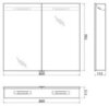 BelBagno SPC-2A-DL-BL-800 Зеркальный шкаф, цвет: серый