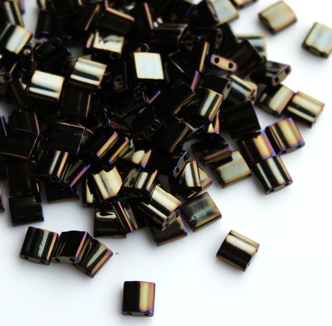TL-0458 Бисер Миюки тила Коричневый ирис /Miyuki Tila Metallic Brown Iris