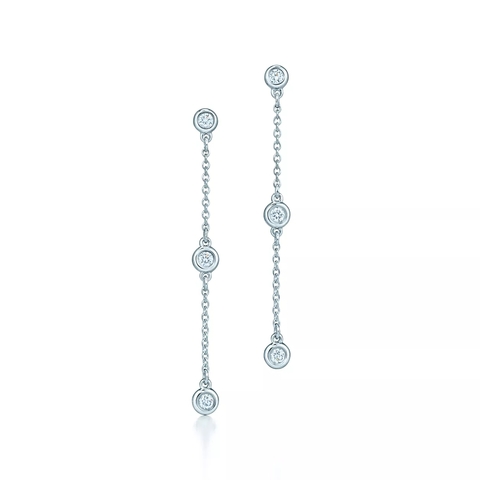 Серьги из серебра 925 с бриллиантами, Tiffany 💎Yard collection