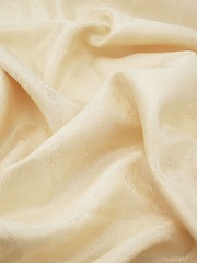 Ткань подкладочная Жаккард "огурцы", шир. 145 см, 90 гр/м2, вискоза 45%, п/э 55%, сливочный