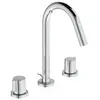Ideal Standard BC783AA Двурукоятковый смеситель для раковины под 3 отверстия, с донным клапаном, 5 л/мин Цветное покрытие - технология PVD