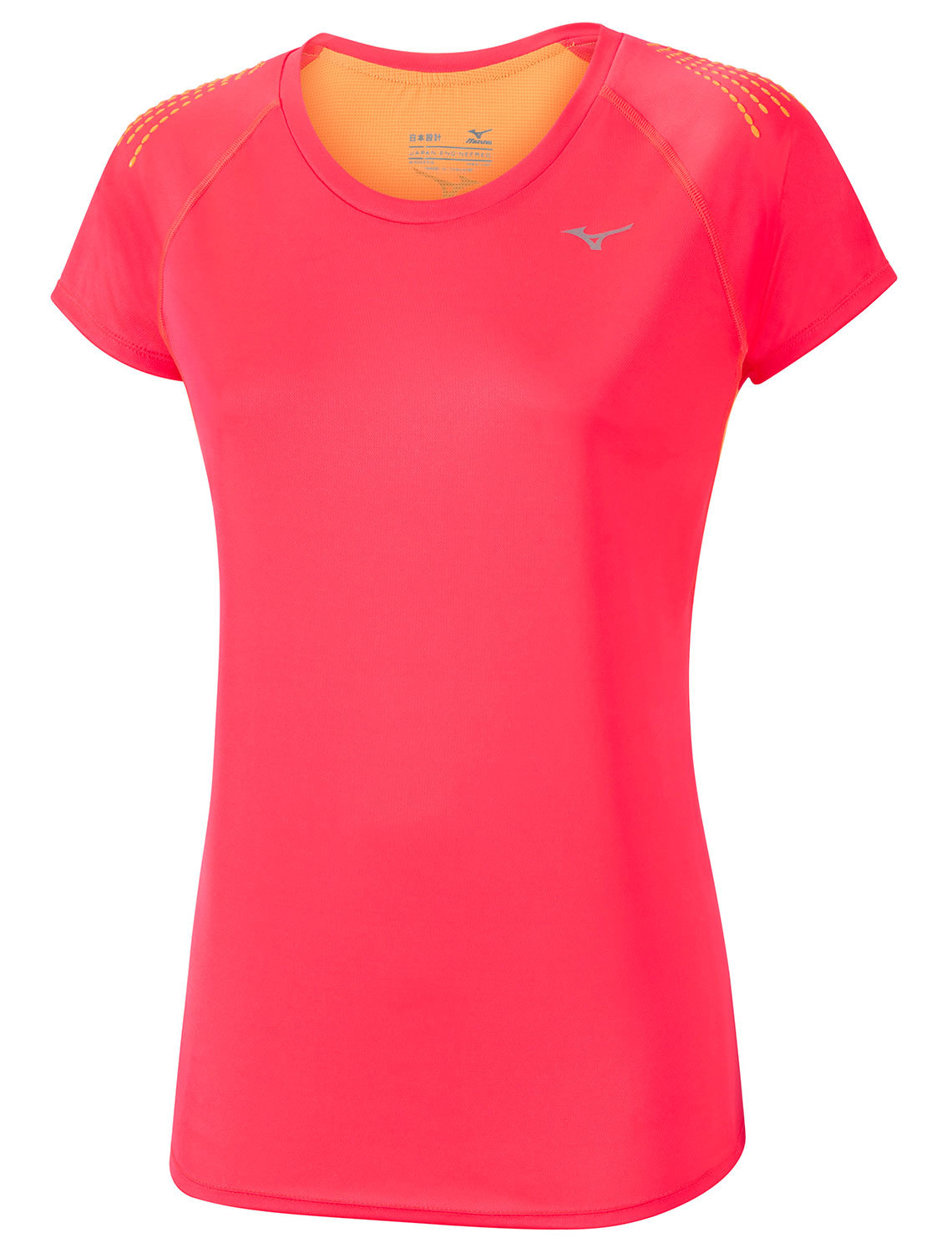 Футболка женская Mizuno Mujin Tee розовая-оранжевая