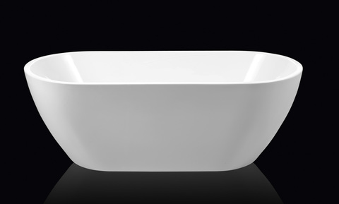 BelBagno BB70-1500 Отдельностоящая акриловая ванна в комплекте со сливом-переливом, 150x75, цвет: белый