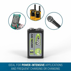 Аккумулятор Крона Е/NiMH ANSMANN maxE 8.4V 200mAh