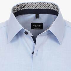 Сорочка мужская Venti Modern Fit 123942202-115 голубая, удлиненный рукав