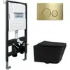 Abber Rechteck AC1201MB-AC0105-AC0121MMG Комплект: подвесной Унитаз AC1201MB с инсталляцией AC0105 и кнопкой AC0121MMG