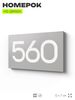 Номер на дверь 560, табличка на дверь для офиса, квартиры, кабинета, аудитории, склада, серая 120х70 мм, Айдентика Технолоджи