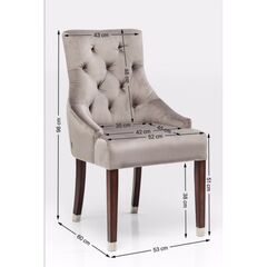 Кресло Prince Velvet Grey