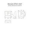 Размеры указателя пожарной безопасности Moncato OT921-2527с нижней аварийной подсветкой