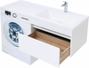 Aquanet Токио 239218 Тумба с раковиной, цвет: белый