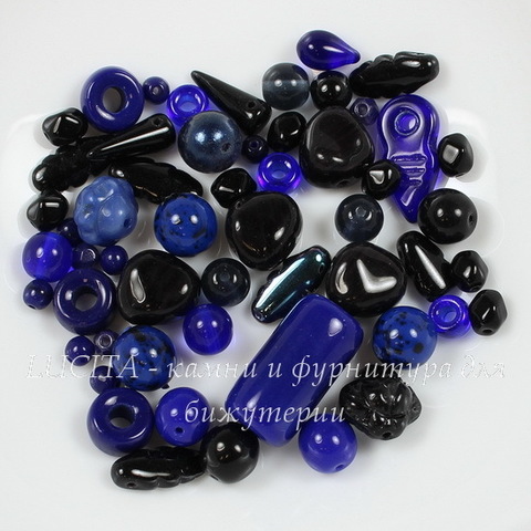 Бусины Preciosa микс "NIGHT BLUE"