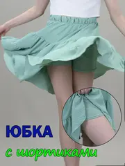 Юбка для девочки летняя с воланами ярусная