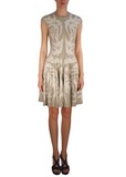 Платье из шерсти и шелка ALEXANDER MCQUEEN