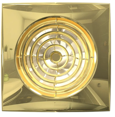 AURA 4C Gold, Вентилятор осевой вытяжной с обратным клапаном D 100, декоративный