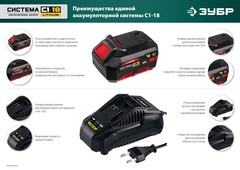 ЗУБР 15 л, 1 АКБ 4 А·ч, аккумуляторный опрыскиватель (ОПЛ-15-41)