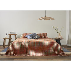 Покрывало из хлопка polka dots карамельного цвета из коллекции essential, 180х250 см