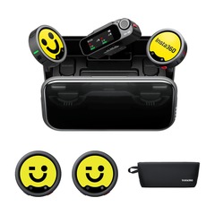 Беспроводной петличный микрофон Insta360 Mic Pro (4 TX + 1 RX + Charging Case), Черный | Black