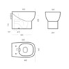 Sanita Luxe WC.BW/Infinity/DM.Rim/WHT.G/S1 Унитаз приставной Infinity Rimless