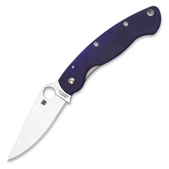 Фото Складной нож Spyderco Military, сталь S110V, рукоять G10, темно-синий