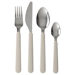 Набор столовых приборов на 4 персоны IKEA UPPHOJD (УППХОЙД), Бежевый, 16 шт