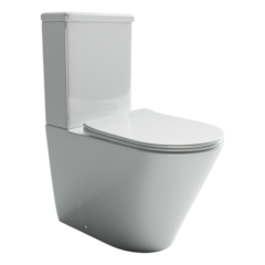 Ceramica Nova Highlight CN1802 Напольный пристенный унитаз с бачком с ультра тонким сидением с функцией плавного закрытия, цвет: белый фото