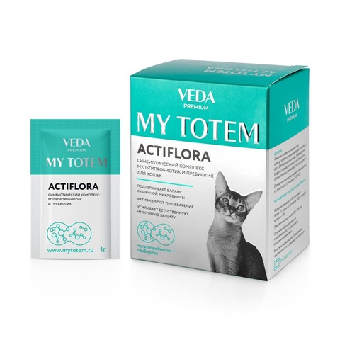 MY TOTEM ACTIFLORA (май тотем актифлора) для кошек 30 саше по 1 г.