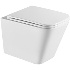 Lemark FLOREX 9614001 Унитаз подвесной безободковый с сиденьем микролифт, смыв вихревой Тонадо 3.0, белый глянец фото
