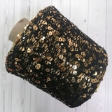 Пряжа Shine Paillettes 6344 золото на черном