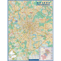 Настенная карта Москвы с каждым домом 1:34 000